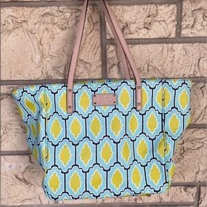 kate spade Blue, Yellow & Pink Patterned Tote